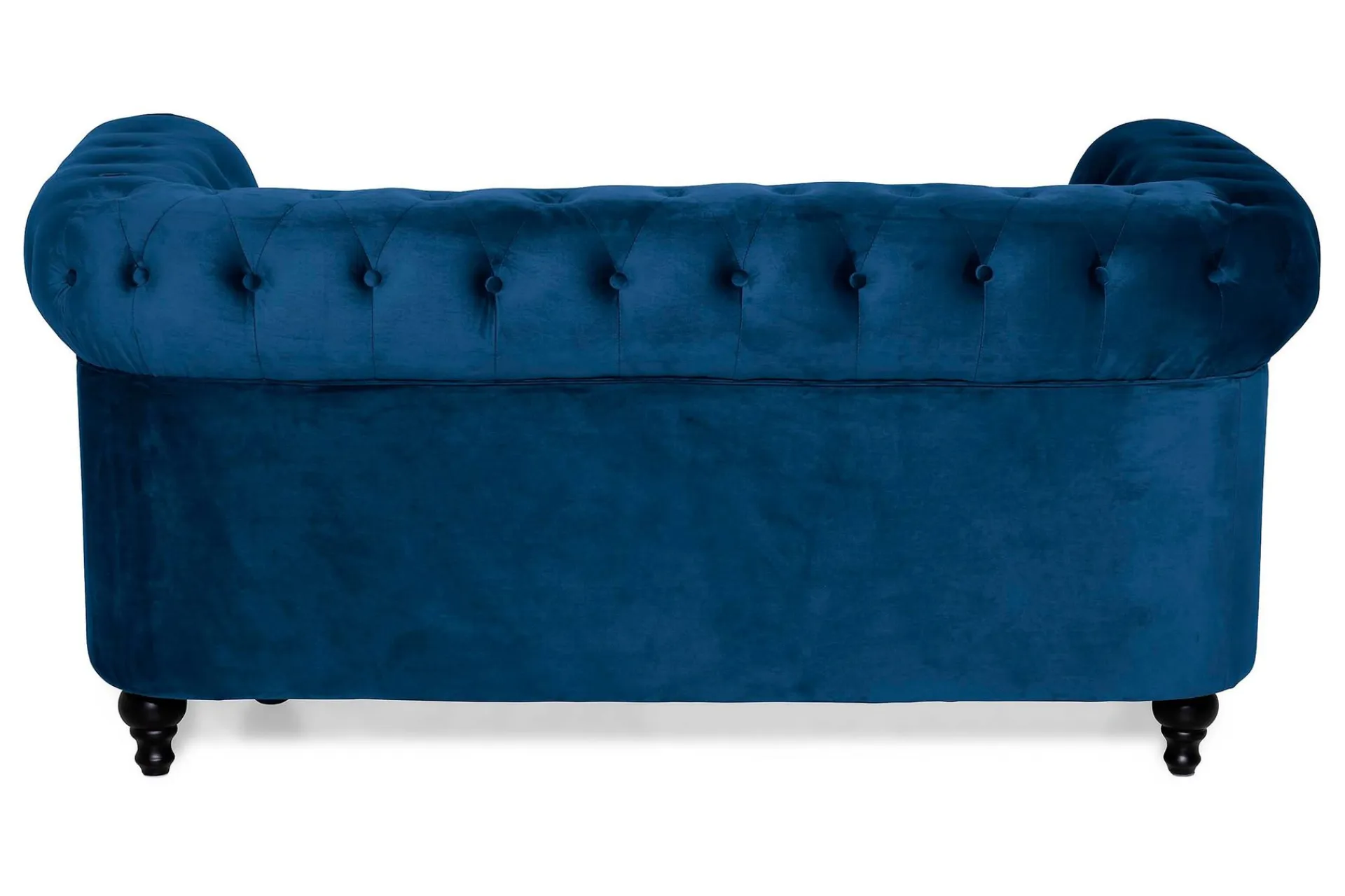 Manor House 2 Seter Sofa-Chesterfield Lyx 2-seter Liten fløyelssofa – Dyp sofa 160 cm bred Blå
