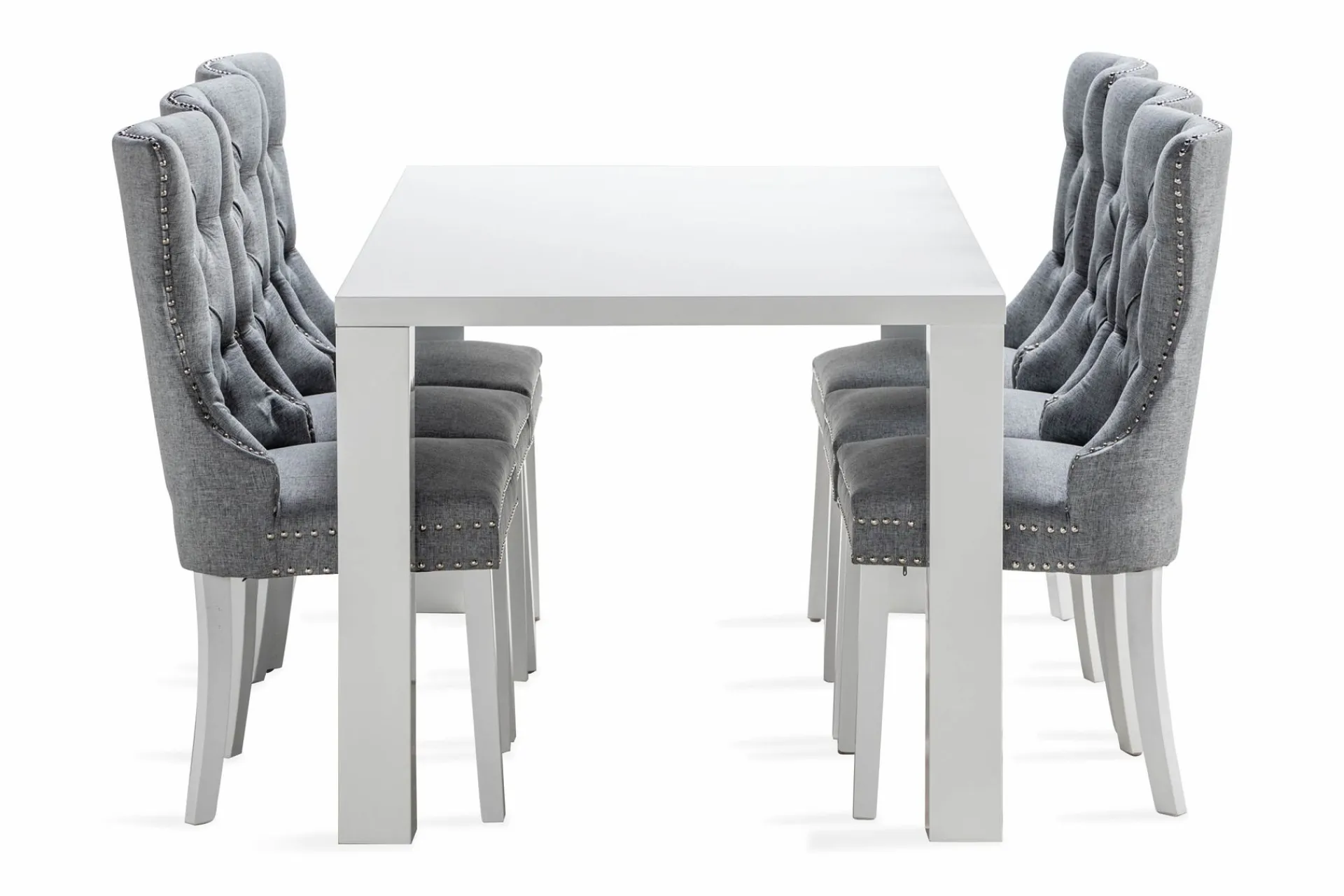 Concept 55 Spisegrupper-Cibus Spisegruppe 180 cm inkl. 6 Bergviken Stoler Hvit