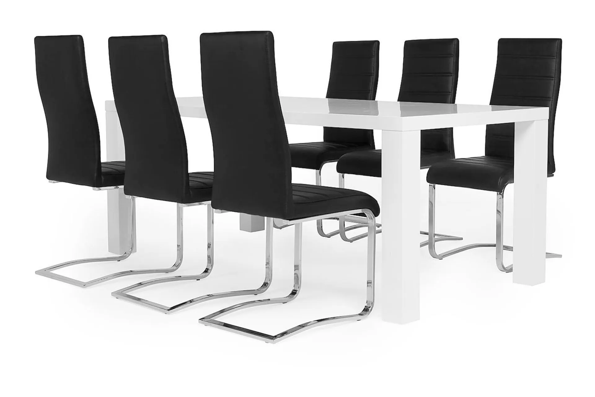 Concept 55 Spisegrupper-Cibus Spisegruppe med 6 Stoler Hvit