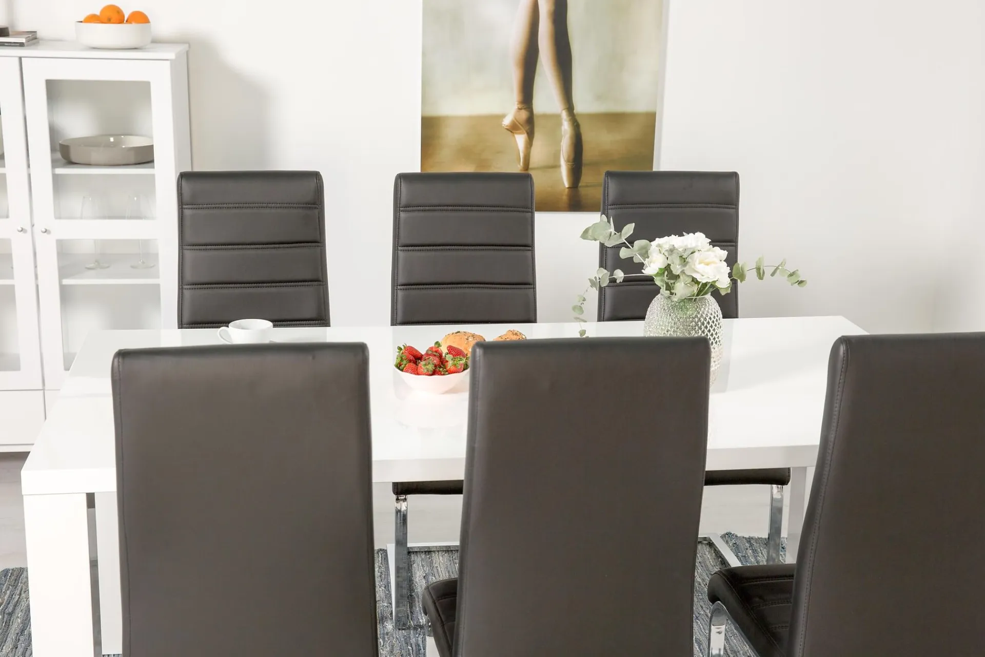 Concept 55 Spisegrupper-Cibus Spisegruppe med 6 Stoler Hvit