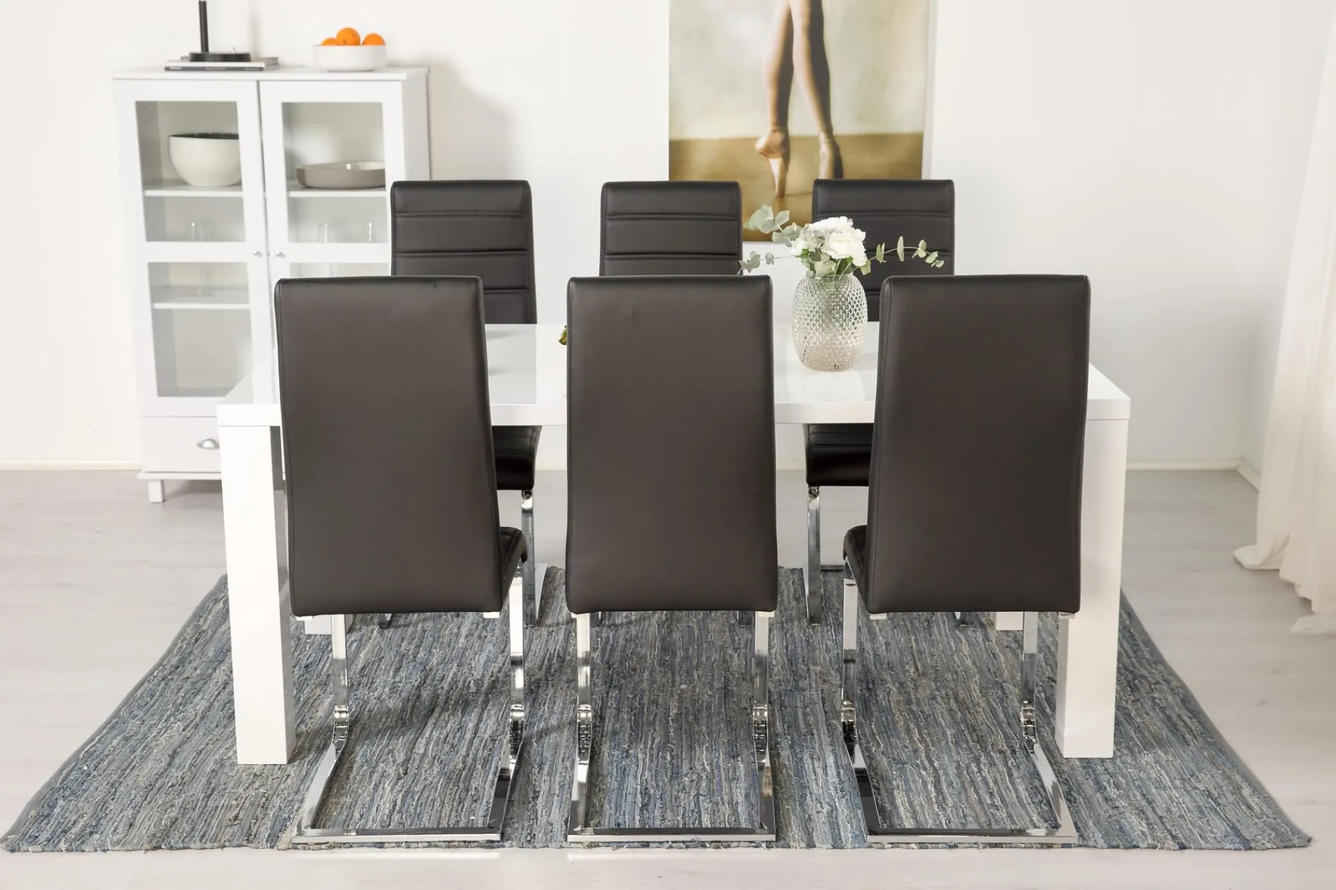 Concept 55 Spisegrupper-Cibus Spisegruppe med 6 Stoler Hvit