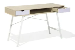 Clarita Skrivebord 120 cm med Oppbevaringshylle + 2 Skuffer