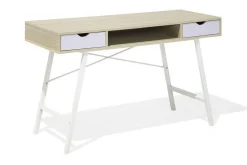 Clarita Skrivebord 120 cm med Oppbevaringshylle + 2 Skuffer