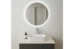 Innsynsbeskyttelse & Innhegning|Baderom-Clas Rundt Baderomsspeil med LED-belysning 100 cm Transparent