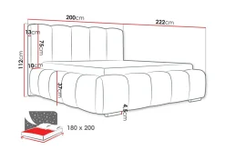 Sengeramme & Sengestamme|Seng Med Oppbevaring-Cleaton Boblet Sengeramme 180x200 cm Med Oppbevaring Beige/Lys Beige