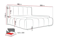 Cleaton Boblet Sengeramme 160x200 cm med Oppbevaring