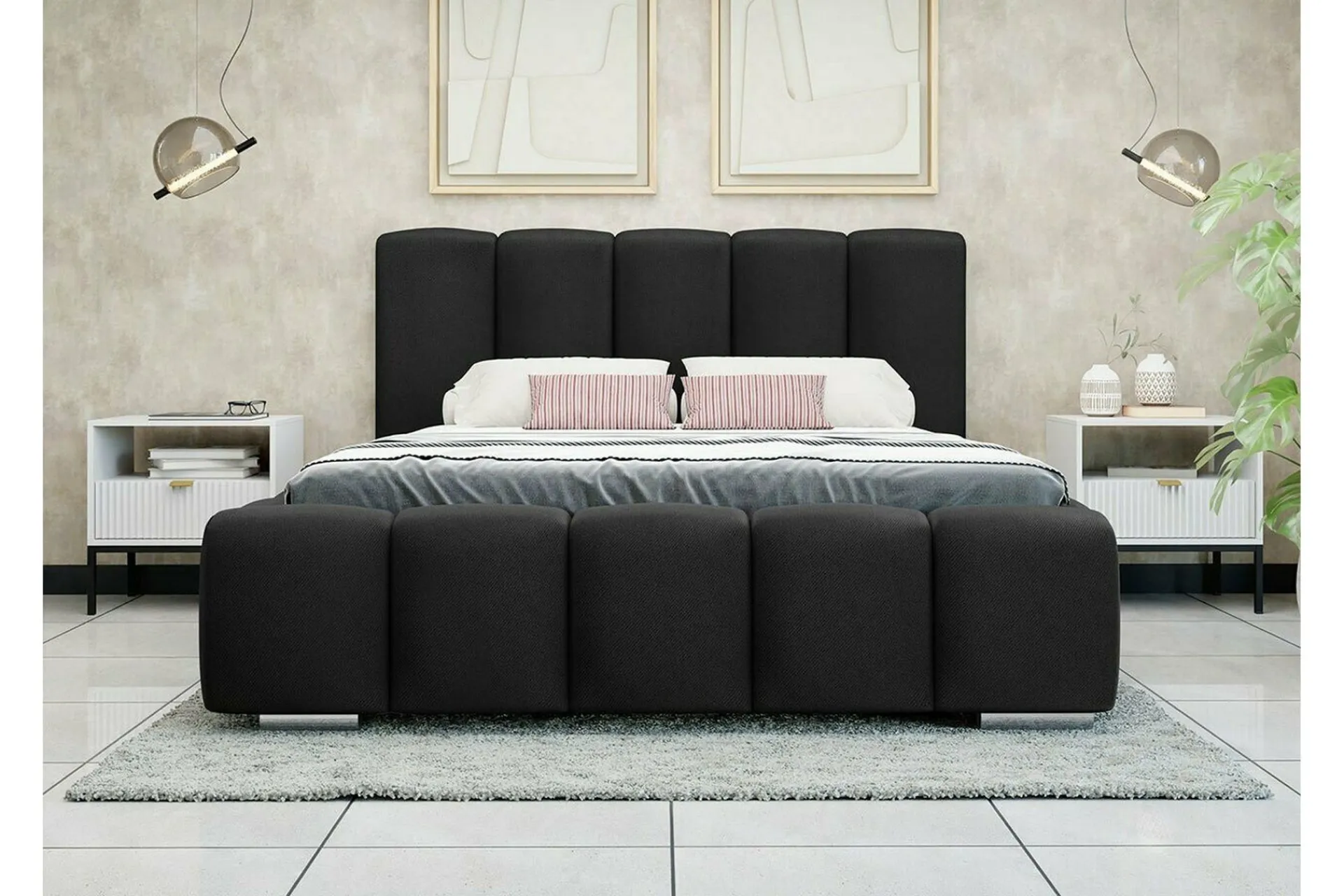Sengeramme & Sengestamme|Seng Med Oppbevaring-Cleaton Sengeramme 180x200 cm Svart