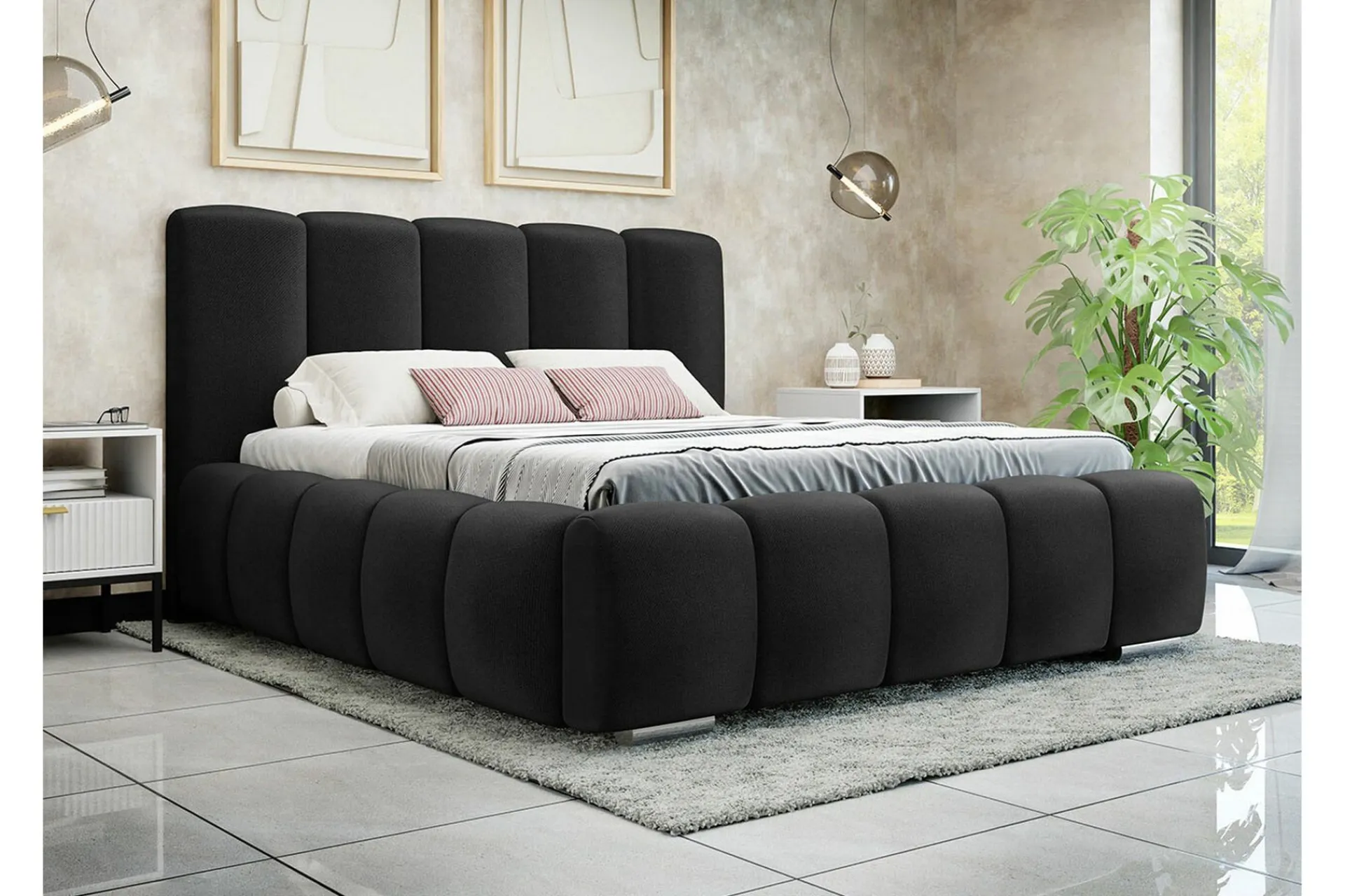 Sengeramme & Sengestamme|Seng Med Oppbevaring-Cleaton Sengeramme 180x200 cm Svart