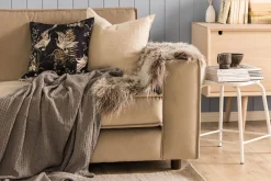 2 Seter Sofa-Cloudia Fløyelssofa 2-seters Beige