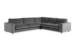 Hjørnesofa-Cloudia Hjørnesofa Large Fløyel Grey