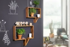 Wohnling Vegghylle-Clutts Vegghylle 2-pk Tre/Natur