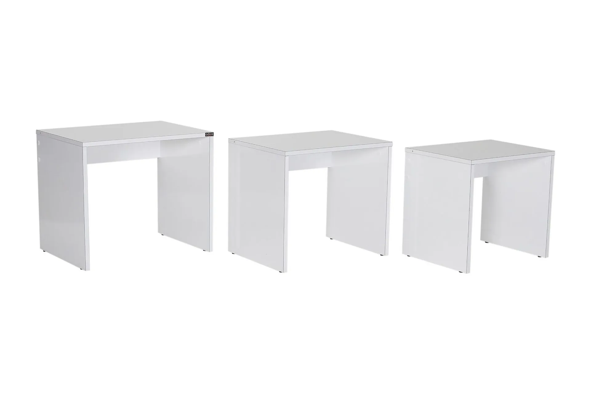 Avlastningsbord-Coffee Table høyglans Hvit