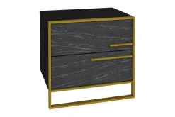 Avlastningsbord-Cofield Nattbord 50 cm Svart,Gull