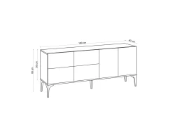 Gangbord|Avlastningsbord-Colldela Avlastningsbord 180 cm Natur