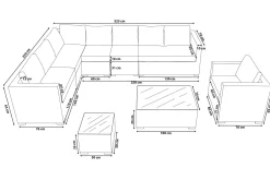 Veranda & Terrasse|Loungesett-Comfy Loungegruppe 76 cm Grey