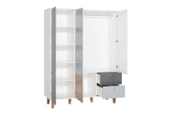 VOX Garderobeskap Barn|Oppbevaring Barnerom-Concept Garderobe Hvit / / Svart Mørkegrå