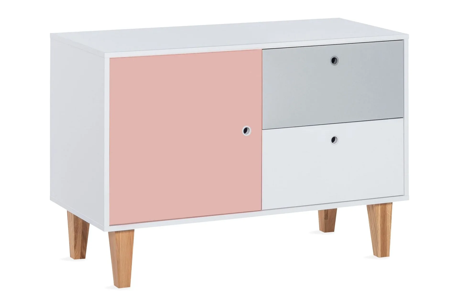 VOX Concept Kommode Hvit / Grå / Rosa