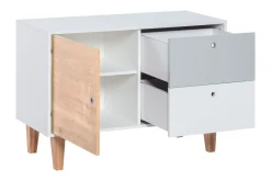 VOX Kommode Barnerom|Kommode-Concept Kommode Hvit / Grå / Svart Svart,Tre/Natur,Hvit,Grey