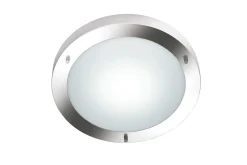 Trio Lighting Taklampe|Stuelampe-Condus H2O Plafond 1xE27 børstet stål IP44