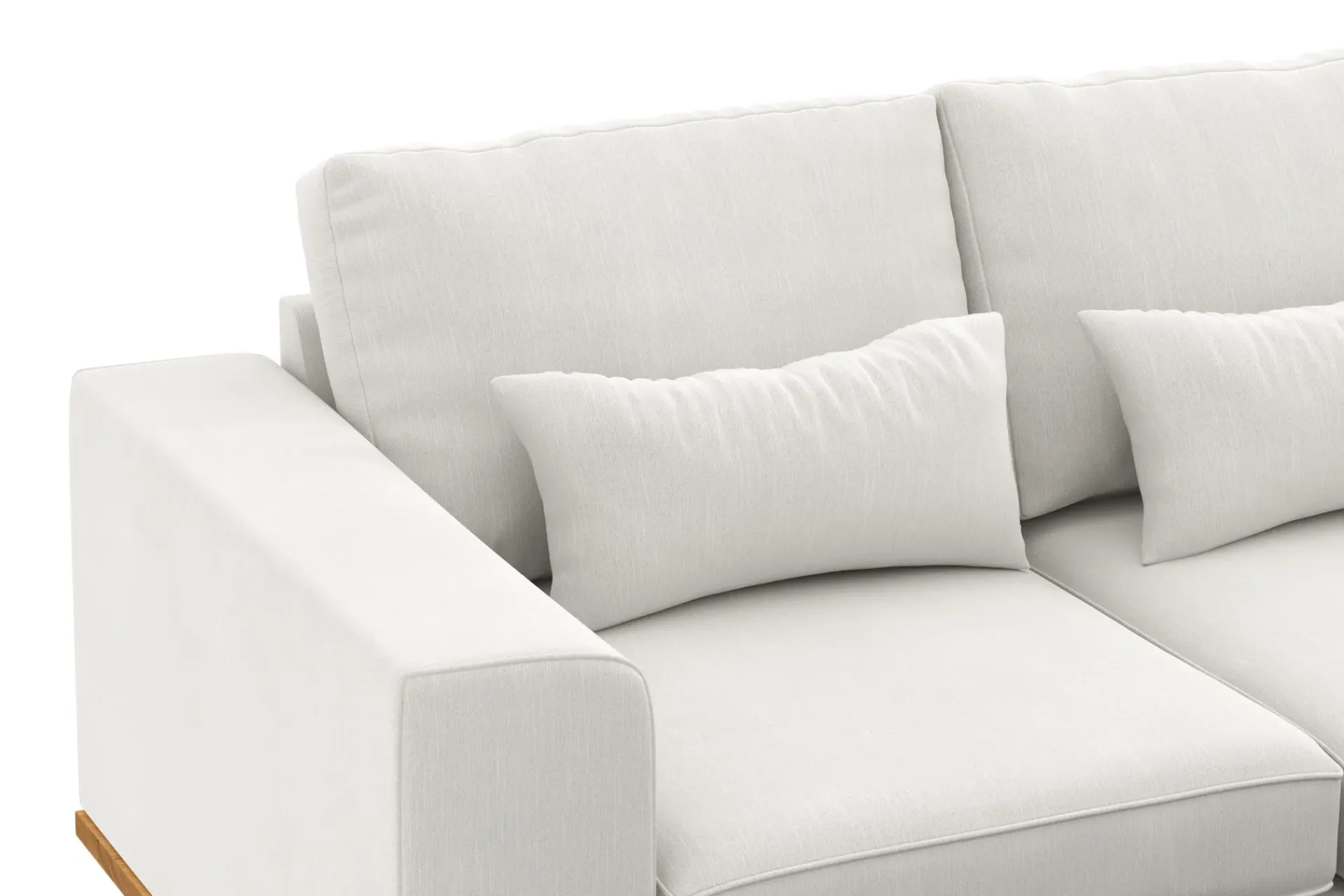 Scandinavian Choice Copenhagen Compact 3-seters Vendbar L-formet Divansofa i Stoff