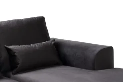 Scandinavian Choice Copenhagen Compact 3-seters Vendbar L-formet Divansofa i Fløyel
