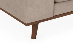 Scandinavian Choice U-Sofa-Copenhagen Premium 5-personers Højrevendt U-formet Dyb Sofa med Divan og Chaiselong i Stoff Ljusbrun