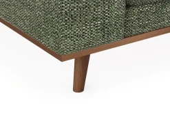 Scandinavian Choice Sofa Med Sjeselong-Copenhagen Premium 4-personers Højrevendt L-formet Dyb Divansofa i Chenille Grønn