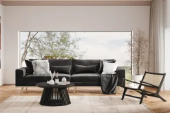 Scandinavian Choice Velour Sofa & Fløyel Sofa-Copenhagen 4-seters Fløyelssofa Mørkegrå