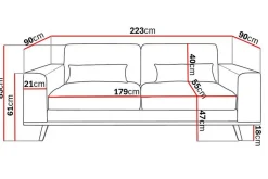 Scandinavian Choice Velour Sofa & Fløyel Sofa-Copenhagen 3-seters Fløyelssofa Mørkegrå