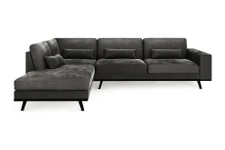 Scandinavian Choice Copenhagen 4-seters Venstrevendt L-formet Sjeselongsofa i Fløyel