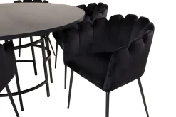 Furniture Fashion Spisegrupper-Copenhagen Spisegruppe med 6 Limhamn Spisestoler Svart