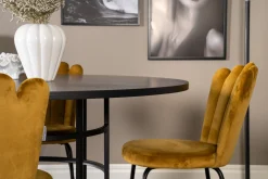 Furniture Fashion Spisegrupper-Copenhagen Spisegruppe med 4 Limhamn Spisestoler Gul Svart,Gul
