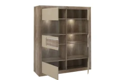 Hjørneskap|Skap-Corlius Vitrineskap 41x134 cm Beige/Brun