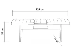 Corralez benk 51 cm
