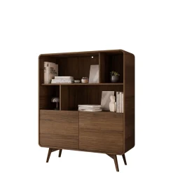 Hattehylle|Hjørnehylle-Corvan Bokhylle 130 cm brown