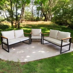 Loungesett|Loungesett-Cove 5-seters Sofagruppe Utendørs Beige