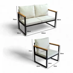 Loungesett|Loungesett-Cove 5-seters Sofagruppe Utendørs Beige