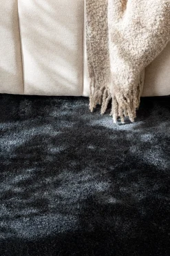 KM Home Moderne Tepper-Cozy Ryematte 110x160 cm Rektangulær Svart