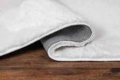 KM Home Moderne Tepper-Cozy Ryeteppe Rundt 200 cm Hvit