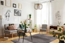 KM Home Moderne Tepper-Cozy Ryeteppe 133x190 cm Rektangulært Grey