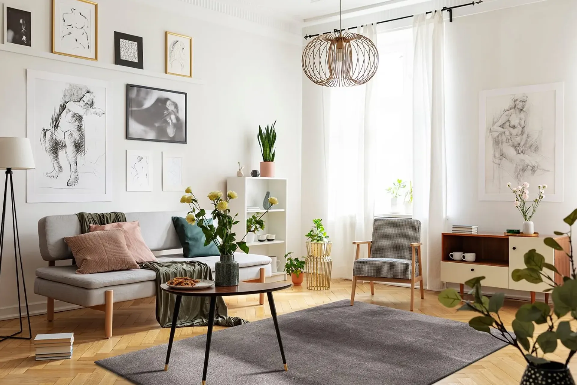 KM Home Moderne Tepper-Cozy Ryeteppe 133x190 cm Rektangulært Grey