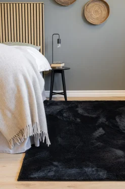 KM Home Moderne Tepper-Cozy Ryeteppe 240x340 cm Rektangulær Svart