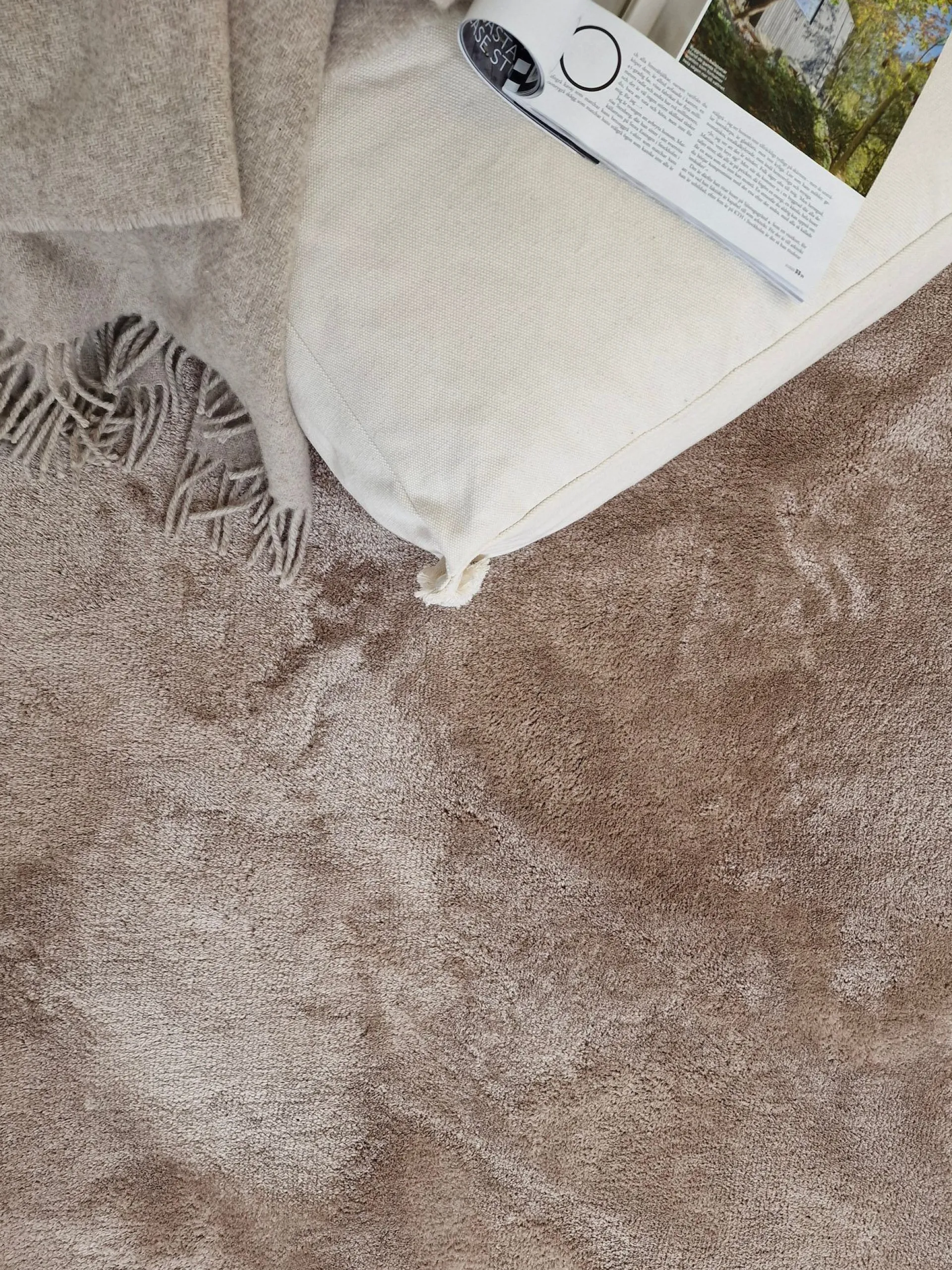 KM Home Moderne Tepper-Cozy Ryeteppe 200x290 cm Rektangulær Lin