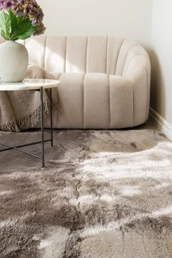 KM Home Moderne Tepper-Cozy Ryeteppe 160x230 cm Rektangulær Grey