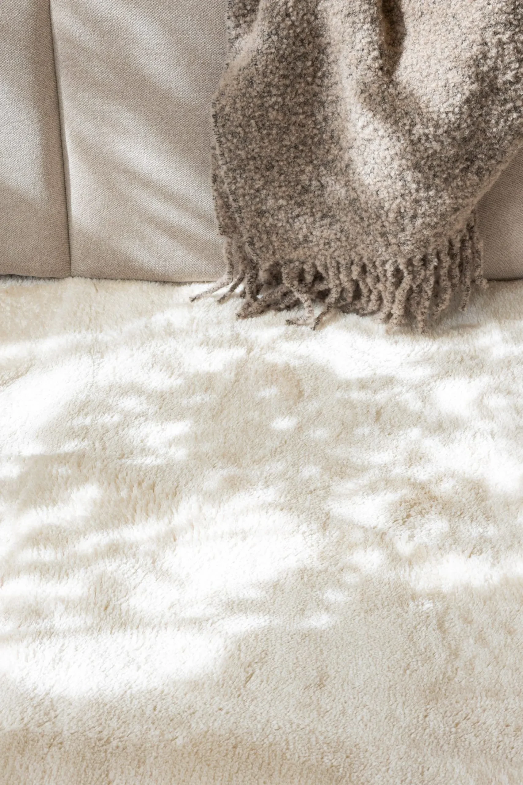 KM Home Moderne Tepper-Cozy Ryeteppe 110x160 cm Rektangulær Natur