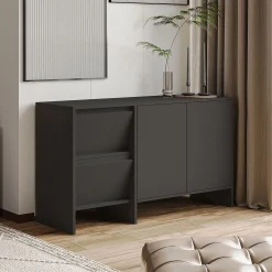 Sideboard & Skjenker-Crala Konsoll 130x81,8x44 cm Antrasitt
