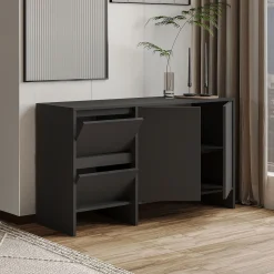 Sideboard & Skjenker-Crala Konsoll 130x81,8x44 cm Antrasitt