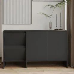 Sideboard & Skjenker-Crala Konsoll 130x81,8x44 cm Antrasitt