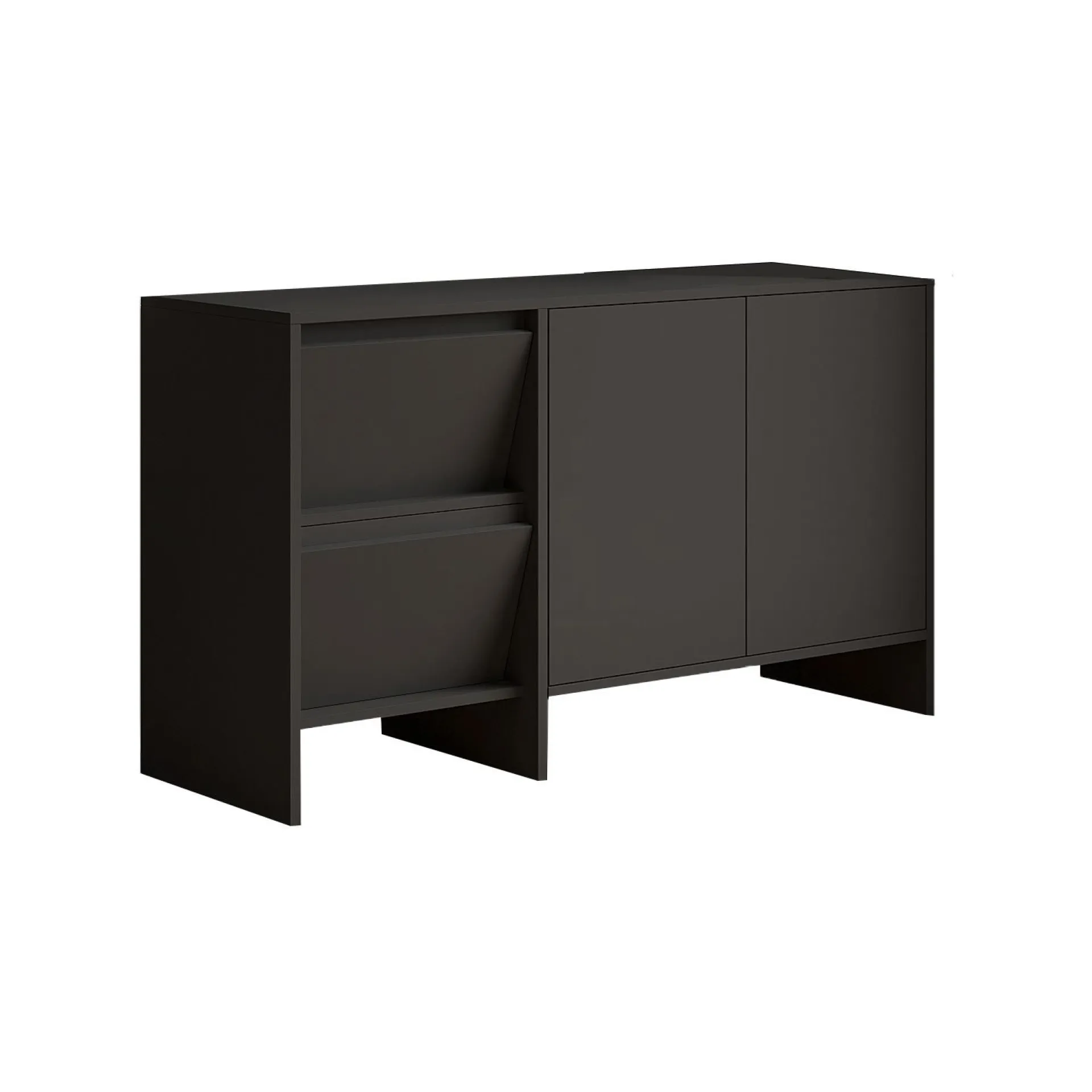 Sideboard & Skjenker-Crala Konsoll 130x81,8x44 cm Antrasitt