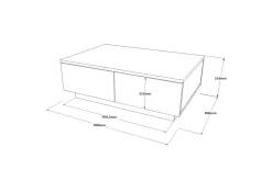 Sofabord-Cranner Sofabord 90 cm Sølv,Antracit